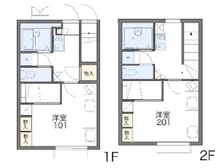 レオパレスストーリー浅沼【203号室】の間取り