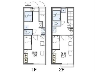 レオパレス曙【101号室】の間取り