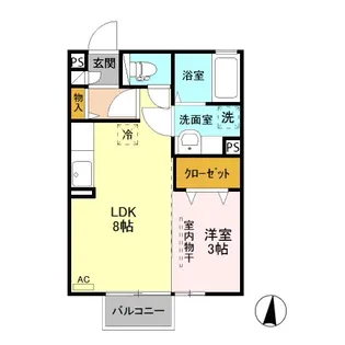 ボヌール ノア【2階】の間取り
