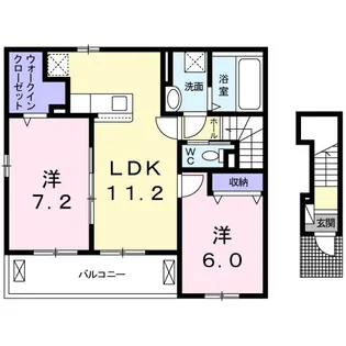 ソシア・富士見台【2階】の間取り