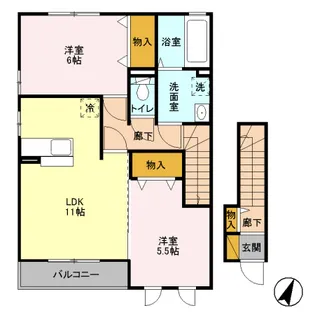 フェアリー コート【2階】の間取り