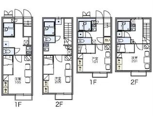 レオパレス山竹Ⅰ【103号室】の間取り