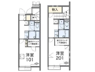レオネクスト向山【104号室】の間取り