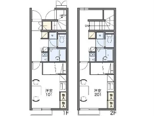 レオパレストレガッティ城山【106号室】の間取り