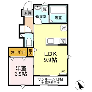 Speciale【Ⅰ号室】の間取り