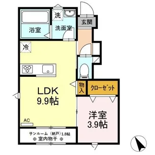 Speciale【Ⅴ号室】の間取り