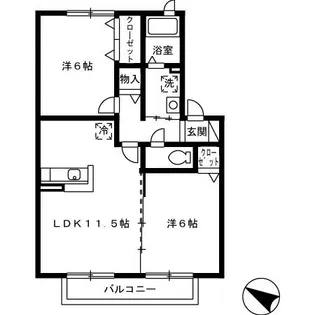 ル・シエル北谷【2階】の間取り