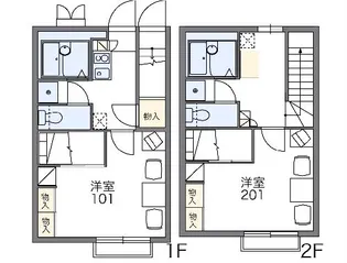 レオパレスカーサ ビアンカ【204号室】の間取り