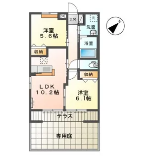 カーサコンフェスタ【1階】の間取り
