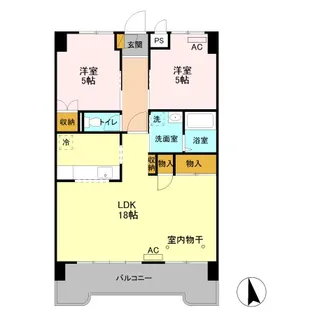 プレジデントマンション【6階】の間取り