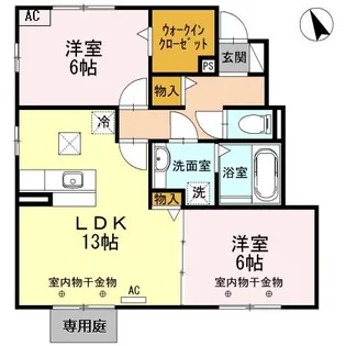 コルディアーレ【1階】の間取り