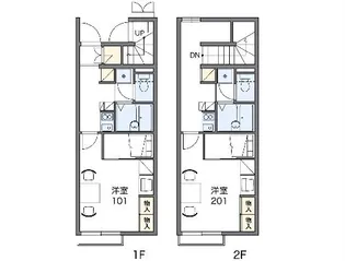 レオパレスクサカワB【2階】の間取り