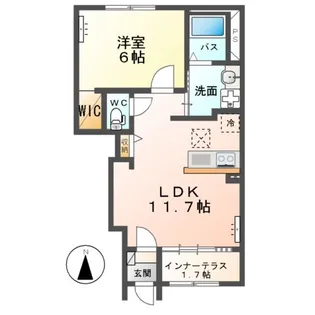 ベイシュヴェル【1階】の間取り