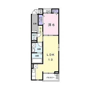 ガーデンハイム 久御山【201号室】の間取り
