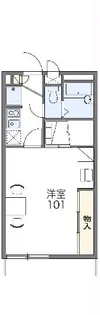 レオパレス八幡【206号室】の間取り