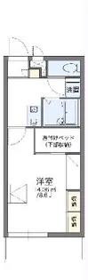 レオパレスパラッツォ【306号室】の間取り