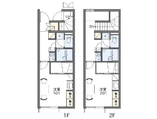 レオパレスワコー【2階】の間取り