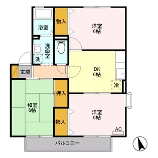 ネオ・アヴァンセ五代 壱番館【2階】の間取り