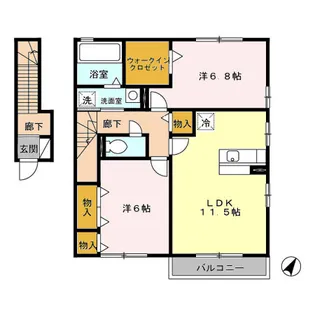 サングリーン C【2階】の間取り
