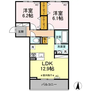 パインフィールド【2階】の間取り