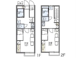 レオパレスブレストンコート【108号室】の間取り