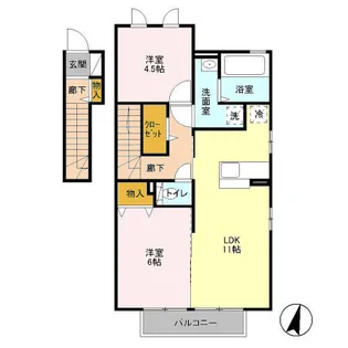 ラフィーネ III【2階】の間取り
