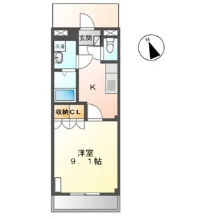 グランティス坂上【203号室】の間取り