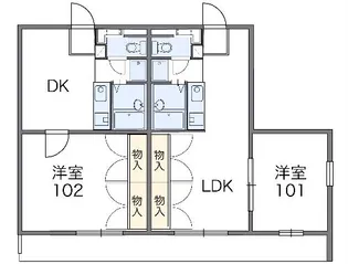 レオパレス大木館弐【1階】の間取り
