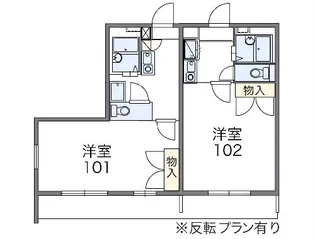 レオパレスLOGIN【106号室】の間取り