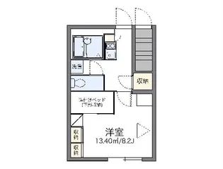 レオパレスリバティ【104号室】の間取り