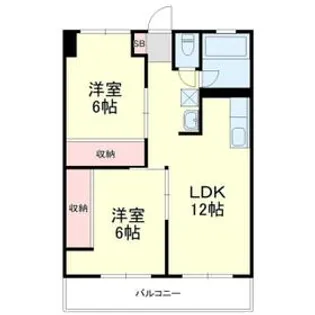 Lake Garda(レイクガルダ)【1-B号室】の間取り