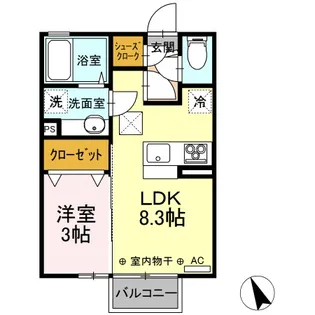 シルベーヌ【1階】の間取り