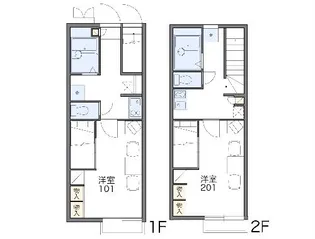レオパレスmomo【1階】の間取り