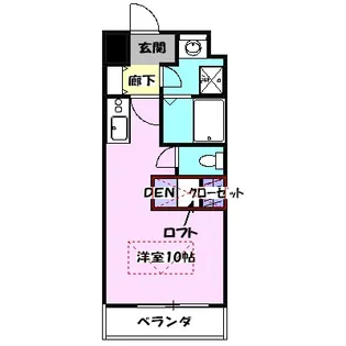 ルネス 新富町スクエア【4階】の間取り