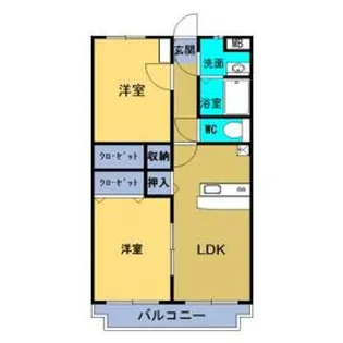 ユーミークイーンズガーデン【402号室】の間取り