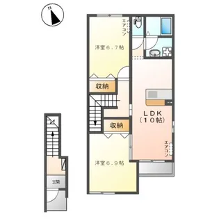 エミネンス・ハヤマ【2階】の間取り