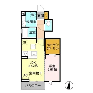 Will Do 江曽島【1階】の間取り