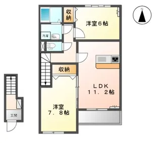 カサブランカ【2階】の間取り