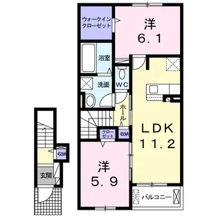 グランソレイユ U【2階】の間取り