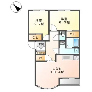 グランバード【2階】の間取り