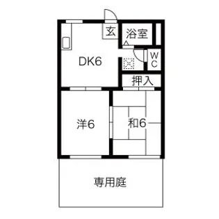 エルフレンテ見付A棟【1階】の間取り