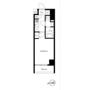 ルクレ蒲田【5階】の間取り