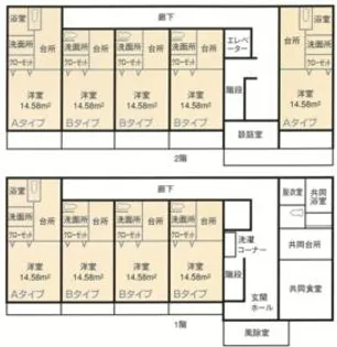 湧泉荘(ゆうせんそう)【B号室】の間取り