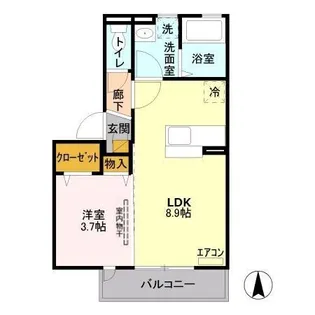 ルシール細谷 A【2階】の間取り