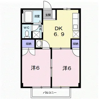 リバーガーデン【1階】の間取り