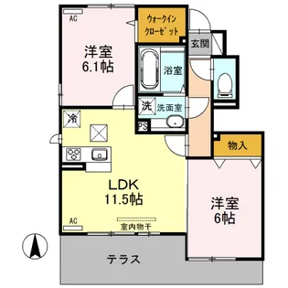 SAKURA Hills【1階】の間取り