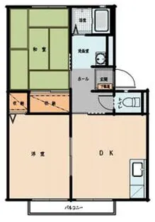 シティハイツクレベール28 I【202号室】の間取り
