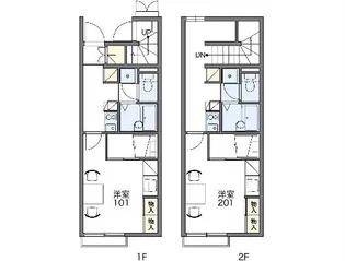 レオパレス東桜川【2階】の間取り