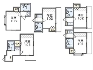 レオパレス衣笠第1【1階】の間取り