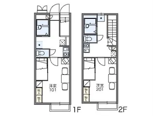 レオパレスレジェンド【203号室】の間取り